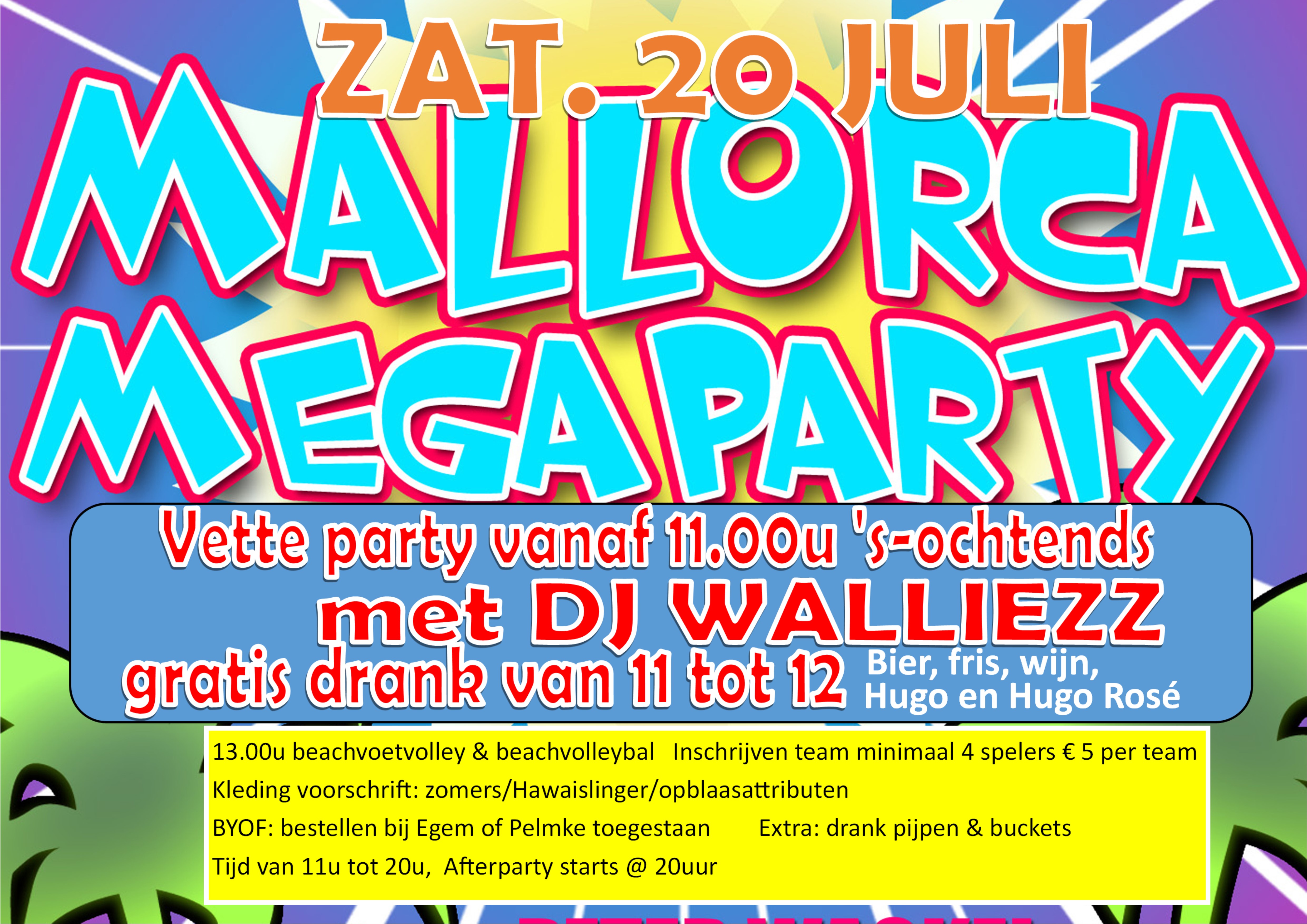Mallorca mega beach party Stapperij De Vangrail Meijel